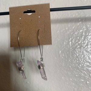 Wire Wrapped Crystal Earrings ☯️